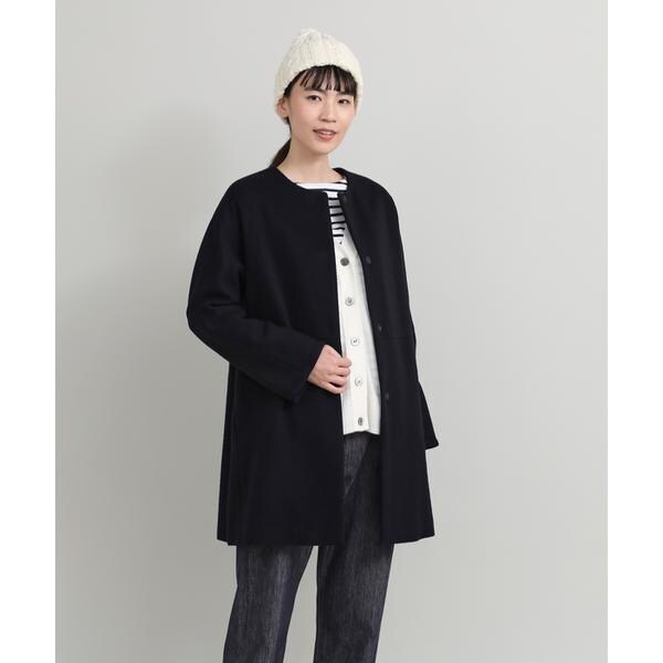 ノーカラーコート《Super110's Wool》 | イッツインターナショナル