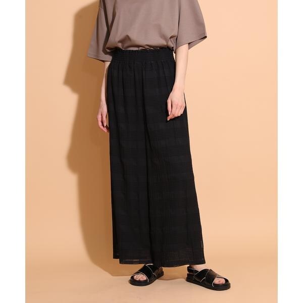 シアーチェックイージーパンツ | イッツインターナショナル(I.T.'S