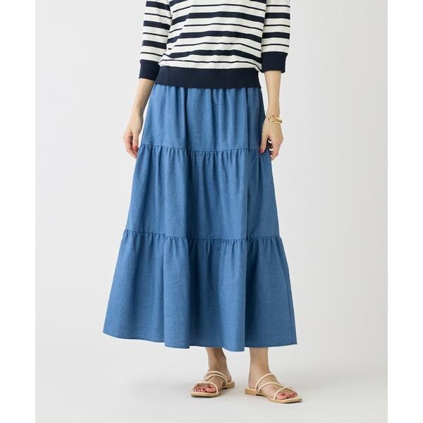 マーリエパーエフデ　デニム風　スカート atelier SOMETHING MERMAID DENIM SKIRT/マーメイドデニム