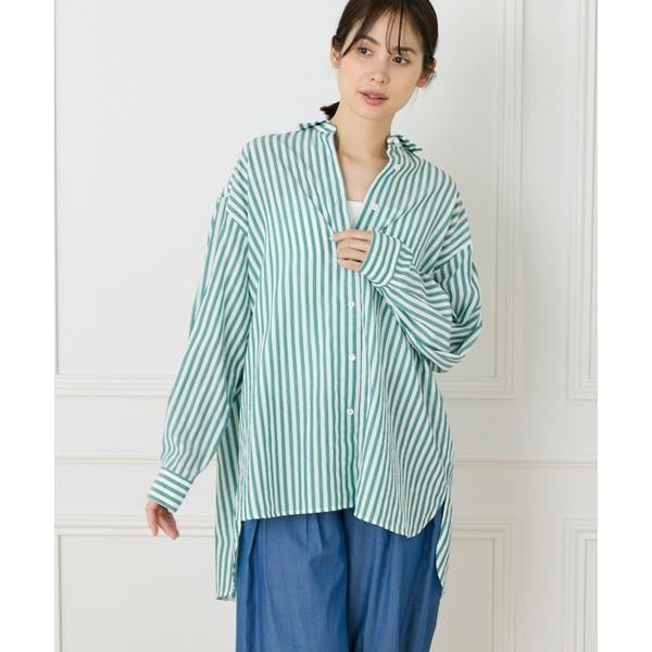 リネンブレンドフレンチヘムギャザーシャツ | スピック＆スパン(Spick