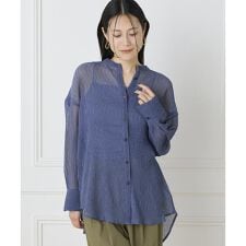 シアー楊柳オーバーサイズシャツ