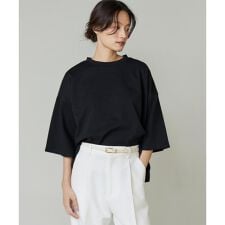 ポンチ5分袖フレアー袖プルオーバー