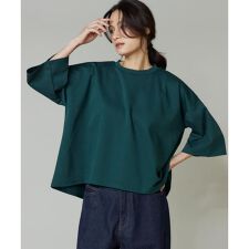 ポンチ5分袖フレアー袖プルオーバー