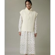 ブラッシュドットプリントワンピース