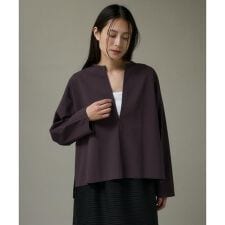 コットンポンチキーネックオーバーカットソー