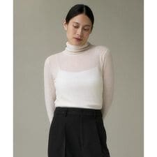 ハイネックニットプルオーバー《Melty air wool》