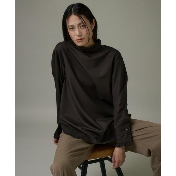 美品タグあり】かぐれ バックタックワイドシャツ サーモンピンク