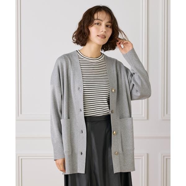 IENA ラミーVネックカーディガン ナチュラル IENA（イエナ）の「ラミーストレッチ Vネックカーディガン