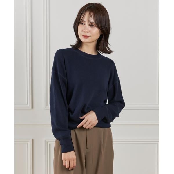 [�}���C]�N���[�l�b�N�j�b�g�v���I�[�o�[�sMelty air organic coton�t/�C�b�c�C���^�[�i�V���i���iI.T.'S. international�j �l�C�r�[