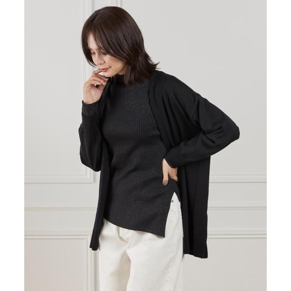 Spick and Span 18Gシアーリブハーフスリーブニット 18Gシアーリブハーフスリーブニット | スピック＆スパン(Spick and