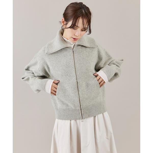 カラーネップ畦編みロールネックプルオーバー | イッツ