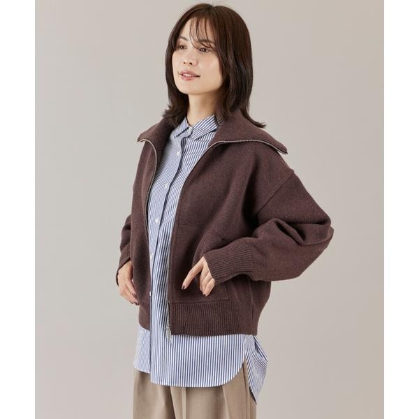 カラーネップ畦編みロールネックプルオーバー | イッツ