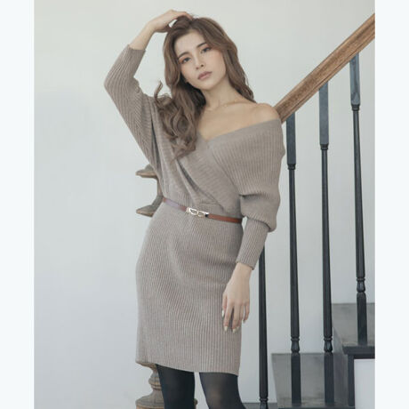 ｵﾌｼｮﾙﾀﾞｰｶｼｭｸｰﾙﾆｯﾄﾜﾝﾋﾟｰｽ アンビエント Ambient Cwwi0976 ファッション通販 マルイウェブチャネル