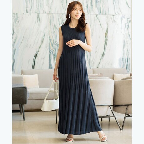 アンビエント AMBIENT ベルトセットリブタイトニットワンピース  