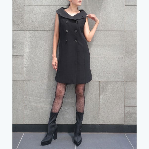 【新品】ヤマダヤ FENNEL チュールスリーブバックリボンワンピース チュールスリーブバックリボンワンピース - FENNEL - FENNEL