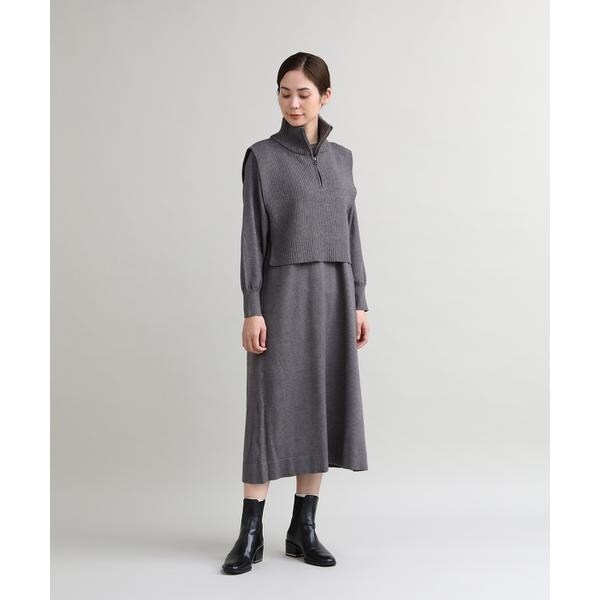 慈雨　ウール　ニットワンピース　ジレ ジレセットニットワンピース | マルイウェブチャネル