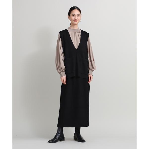 ニットベスト+ニットタイトスカートセット | マルイウェブチャネル