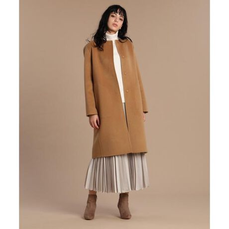 INED international》カシミヤノーカラーコート | イネド(INED 