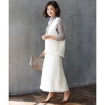 大きいサイズ》華やぎツイードのマーメイドスカート《三尋木奈保コラ  