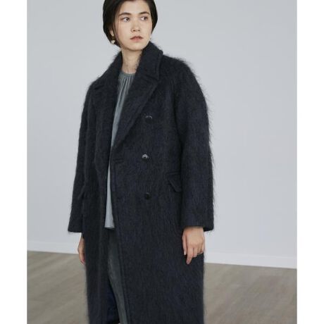 シャギーモヘヤダブルコート《la veille by SUPERIOR CLOSET 