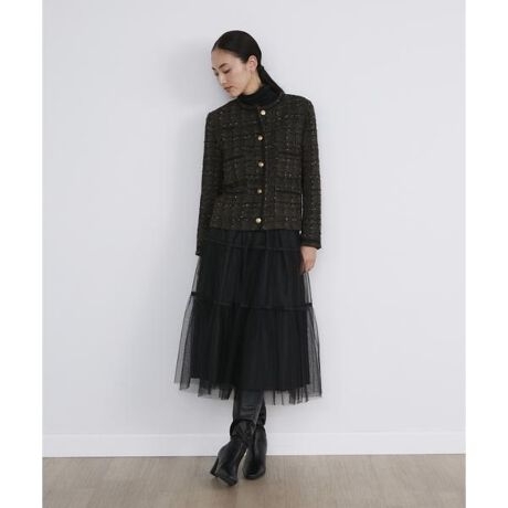 大きいサイズ》チュールティアードスカート | イネド(INED) | マルイ  