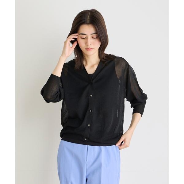 INED シアーニットカーディガン　【新品】 シアーニットカーディガン｜INED（イネド）｜フランドル（FLANDRE