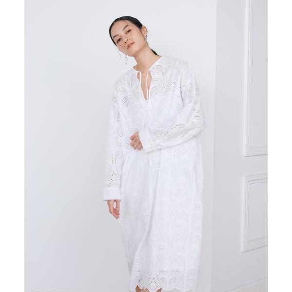 INED イネド トルコレースカフタンワンピース　新品タグ付き トルコレースカフタンワンピース《la veille by SUPERIOR CLOSET