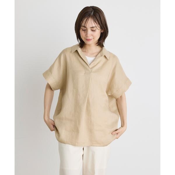 半袖プルオーバーリネンブラウス | イネド(INED) | マルイウェブチャネル