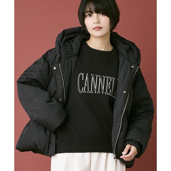 INED 黒 美シルエット ダウンジャケット ファー付き 冬服 大人