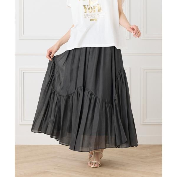 オーナメントプリント ギャザースカート | 23区(23KU) | マルイウェブ