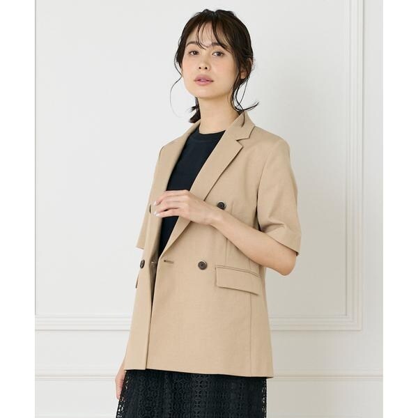 Spick & Span，スピックアンドスパン ダブルクロスVカラージャケット 追加》ドライダブルクロスVカラージャケット（テーラード