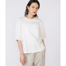 《大きいサイズ》袖チュールカットソー