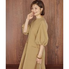 イネド(INED)の《大きいサイズ》ランタンスリーブワンピース《三尋木奈保コラボ》