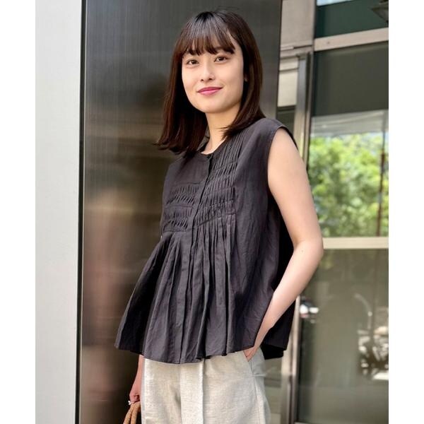 リネン半袖スキッパーブラウス | イネド(INED) | マルイウェブチャネル