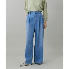 INED別注 ツータックワイドデニム Lemongrass《Healthy DENIM》