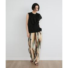 《大きいサイズ》プリントワイドパンツ《la veille by SUPERIOR CLOSET》