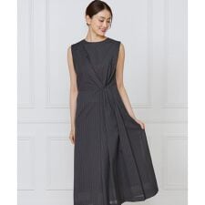 《大きいサイズ》ウエストタックワンピース