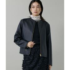 ラムレザー ジップアップブルゾン