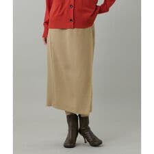 《大きいサイズ》ライトカルゼ ラップ風タイトスカート