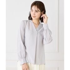 《大きいサイズ》Vネックブラウス