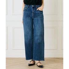 《大きいサイズ》ワイドデニム