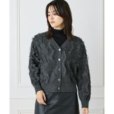 フリンジVネックカーディガン