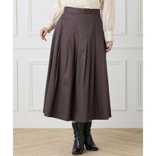 《大きいサイズ》タックプリーツスカート