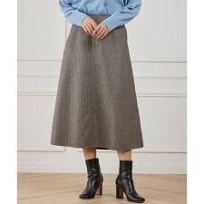 《大きいサイズ》ダブルフェイスAラインスカート