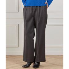 《大きいサイズ》ツータックセミワイドパンツ