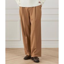 《大きいサイズ》ツータックセミワイドパンツ