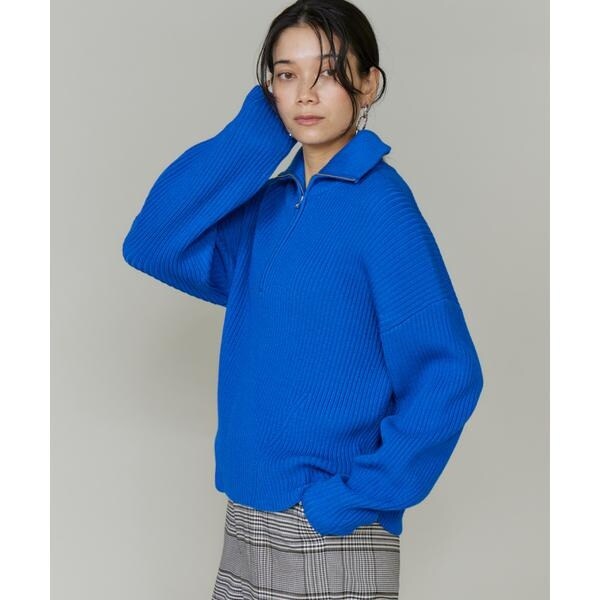 ハーフジッププルオーバーニット | イネド(INED) | マルイウェブチャネル