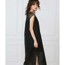 《大きいサイズ》オーガンジーワンピース《la veille by SUPERIOR CLOSET》