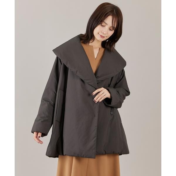 大きいサイズ》ベルテッドラップコート【INED】 | イネド(INED
