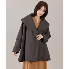 ショールカラーミドル丈中綿コート《LIMONTA EAST》